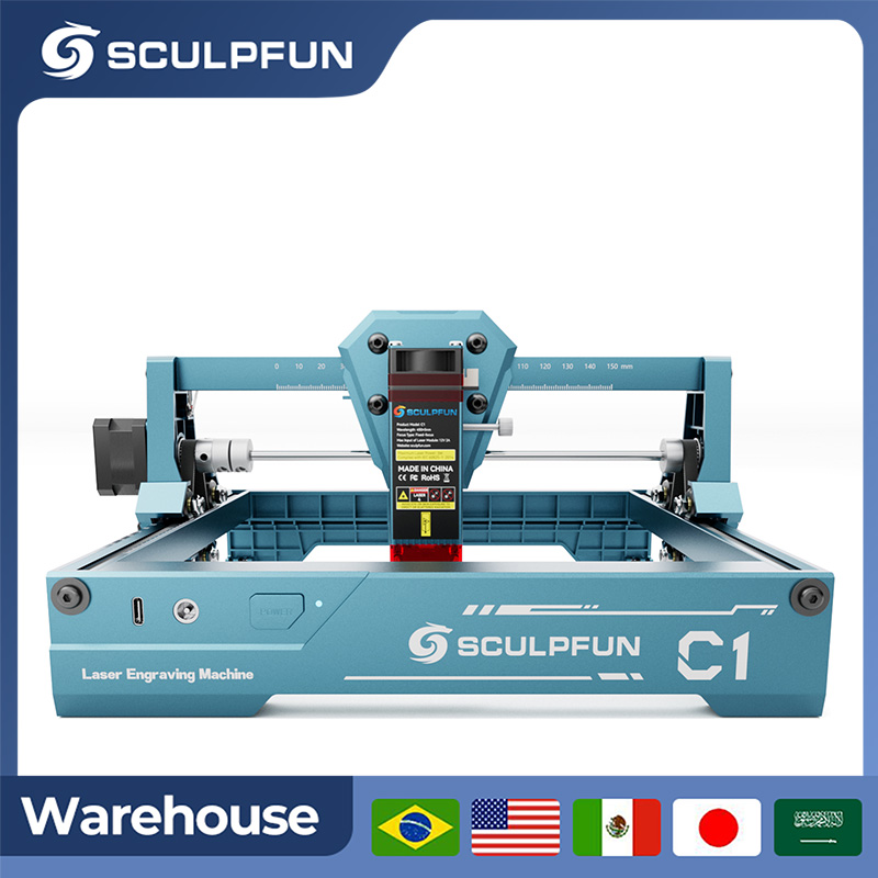 Industrial Laser Cutting - Graveur laser portable Sculpfun 3W C1