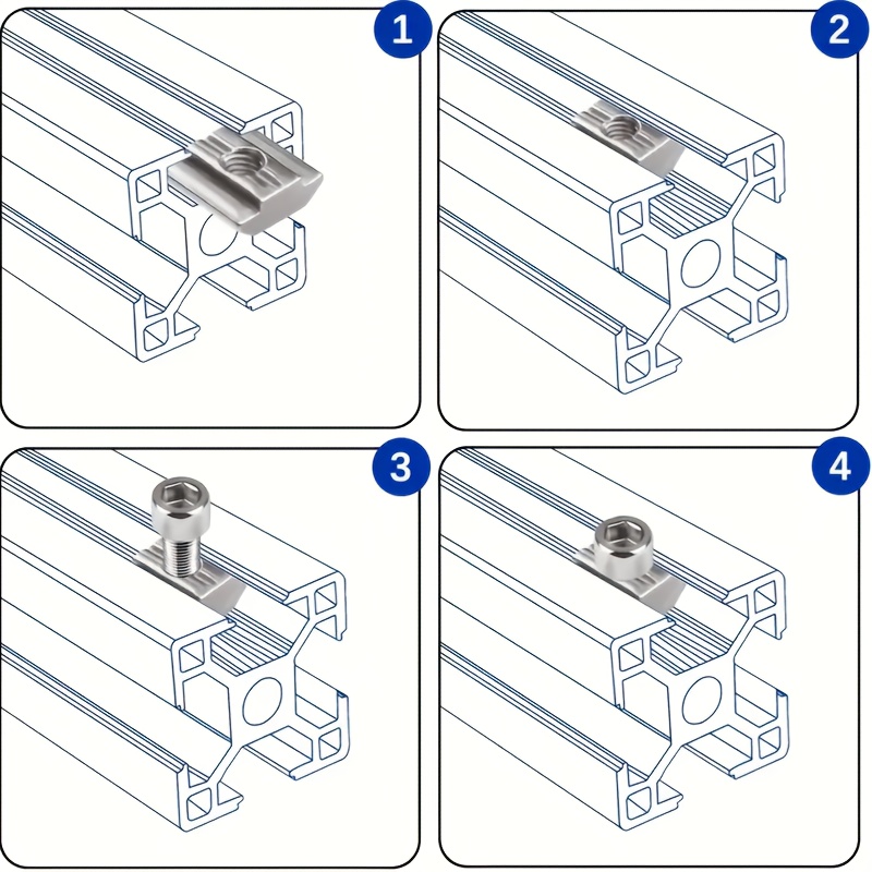 25 ensembles d'écrous en acier - Aluminum T-Slot Profile avis et prix