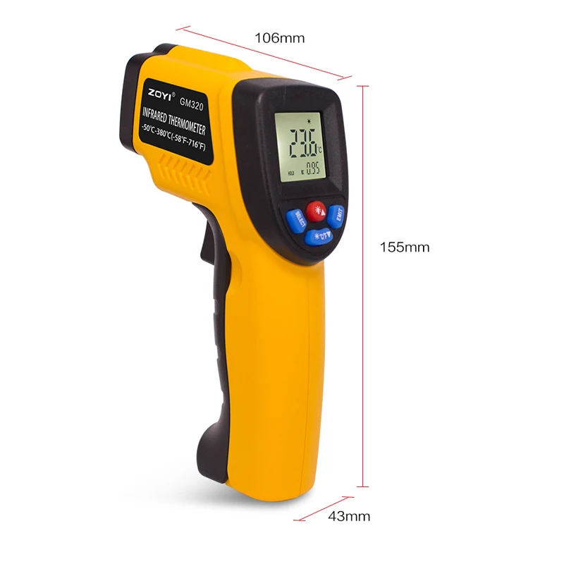 Thermomètre infrarouge numériq - Industrial Laser Thermometer avis et prix