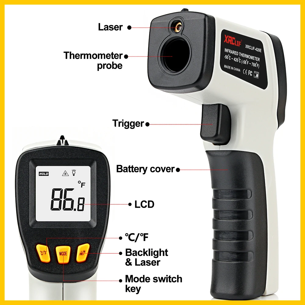 XRCLIF-Pyromètre infrarouge sa - Industrial Laser Thermometer avis et prix
