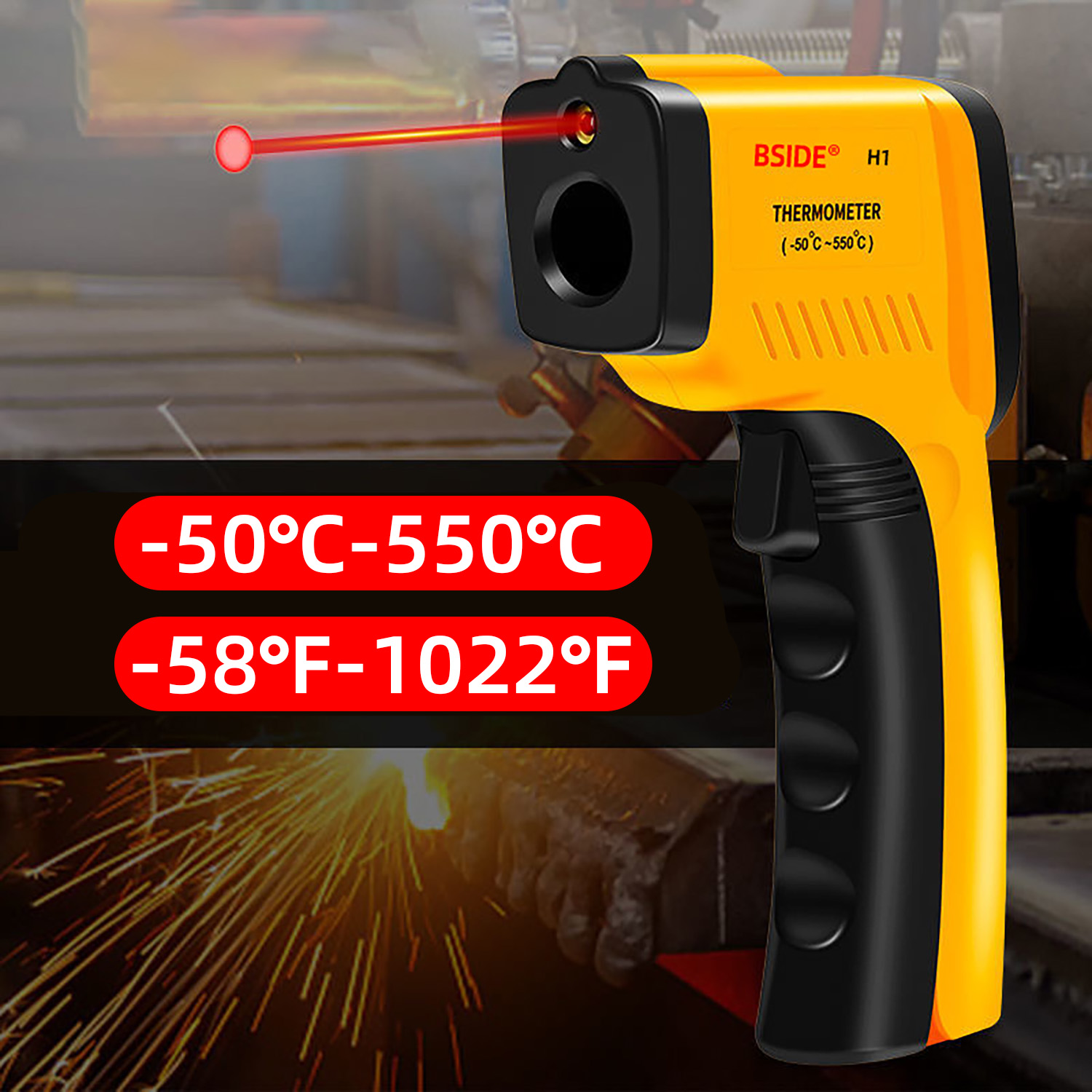 Therye.com-Pistolet laser numé - Industrial Laser Thermometer avis et prix