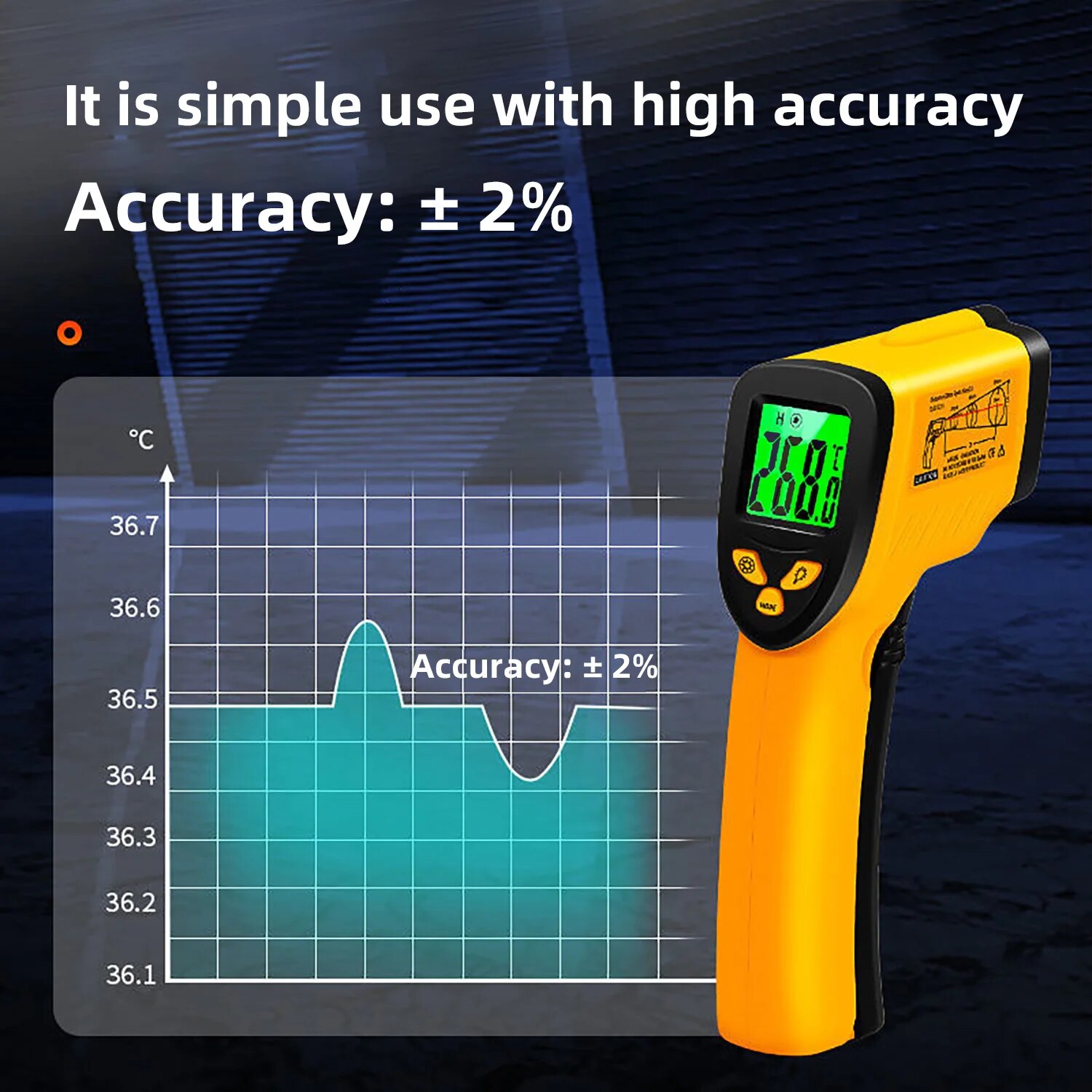 Therye.com-Pistolet laser numé - Industrial Laser Thermometer avis et prix